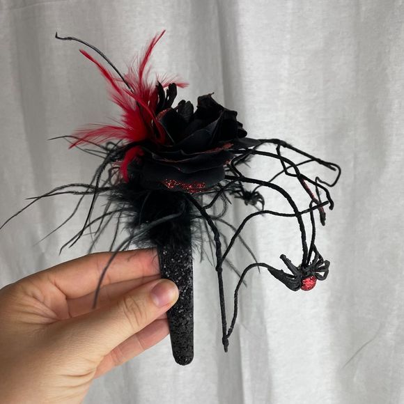 Spiderweb Head Piece Headband Halloween Costume Cobweb - Picture 4 of 11